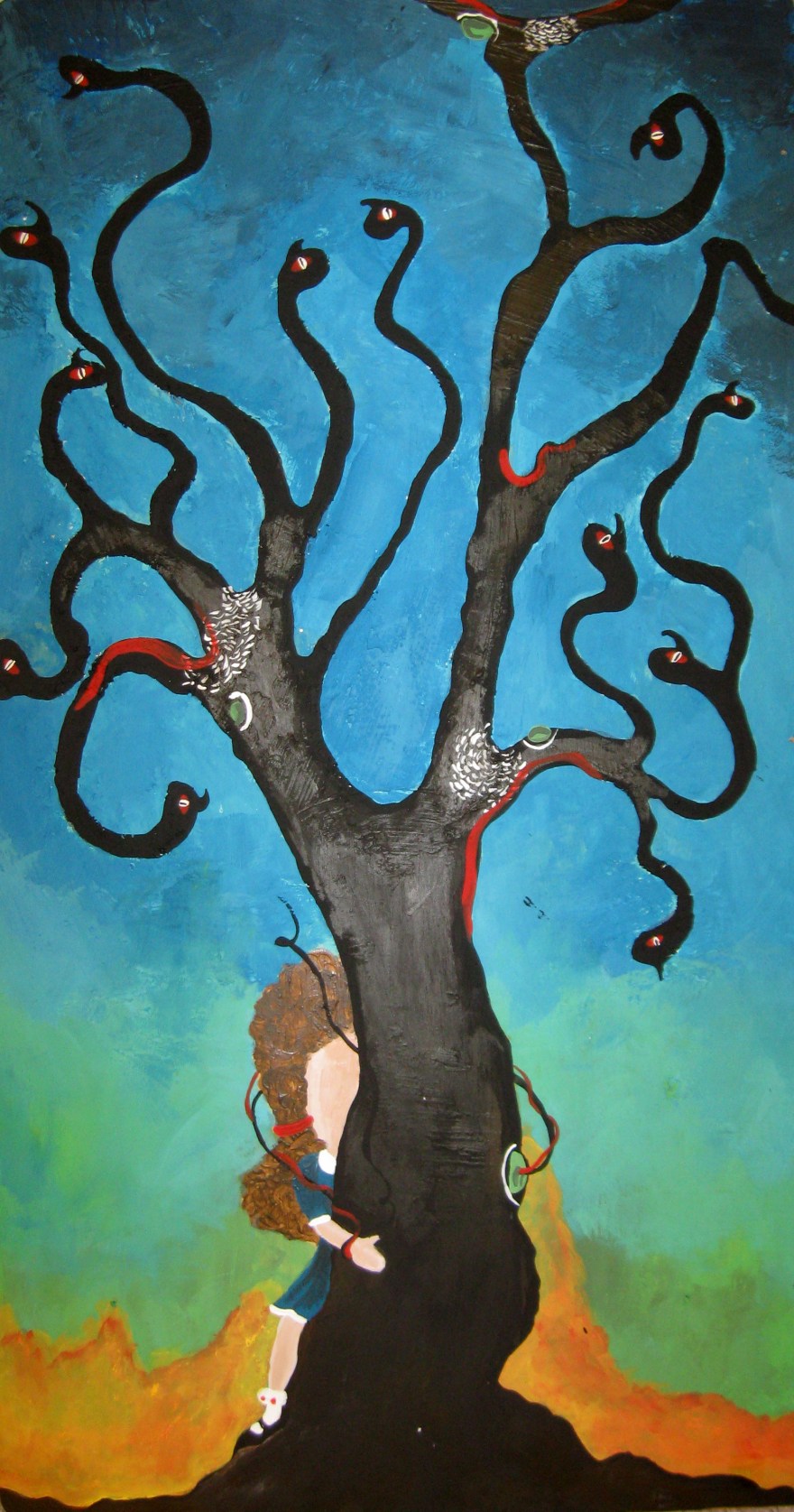 hugging the tree monster