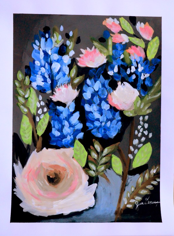 flowers in the gloom.